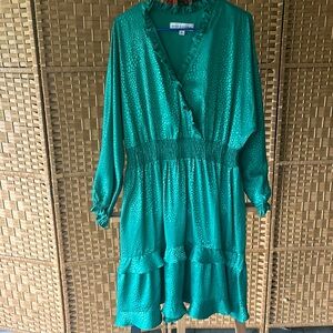 Elegant Green Ruffled Dress